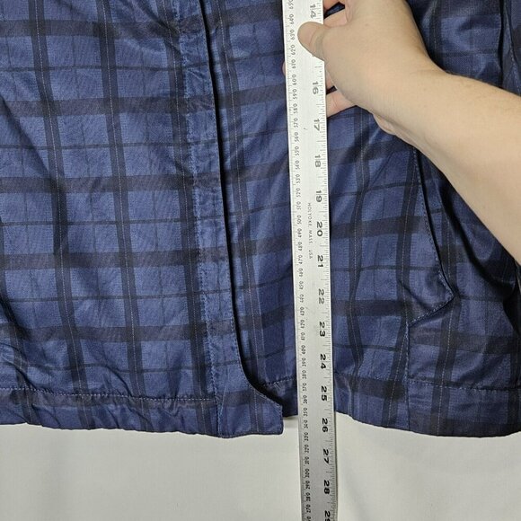 North End Sport Bud Light Womens Jacket Blue Plaid Full zip Lightweight Size L - Picture 15 of 16